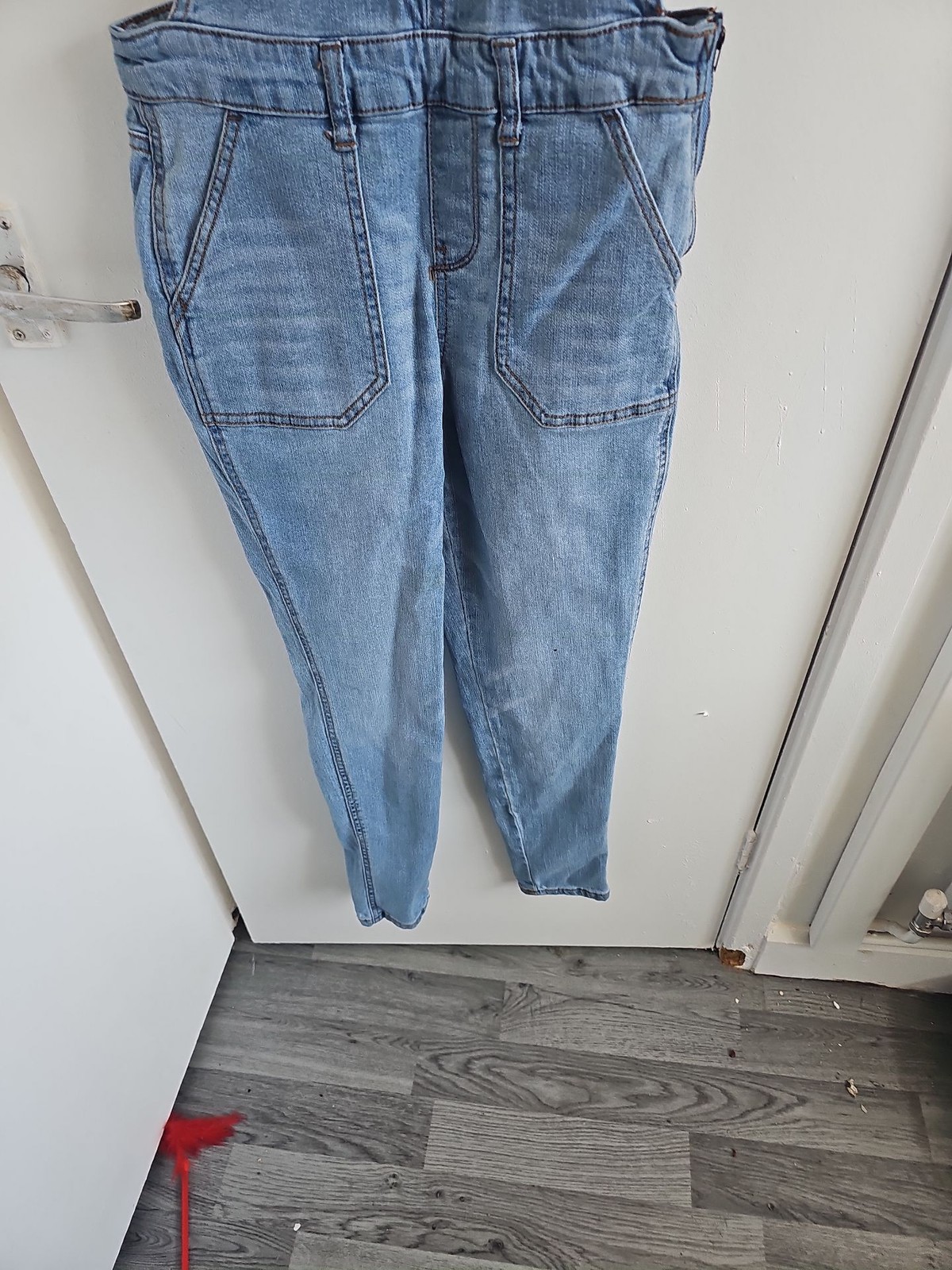 No Boundaries Light Wash Denim Overalls 261 - Image 8