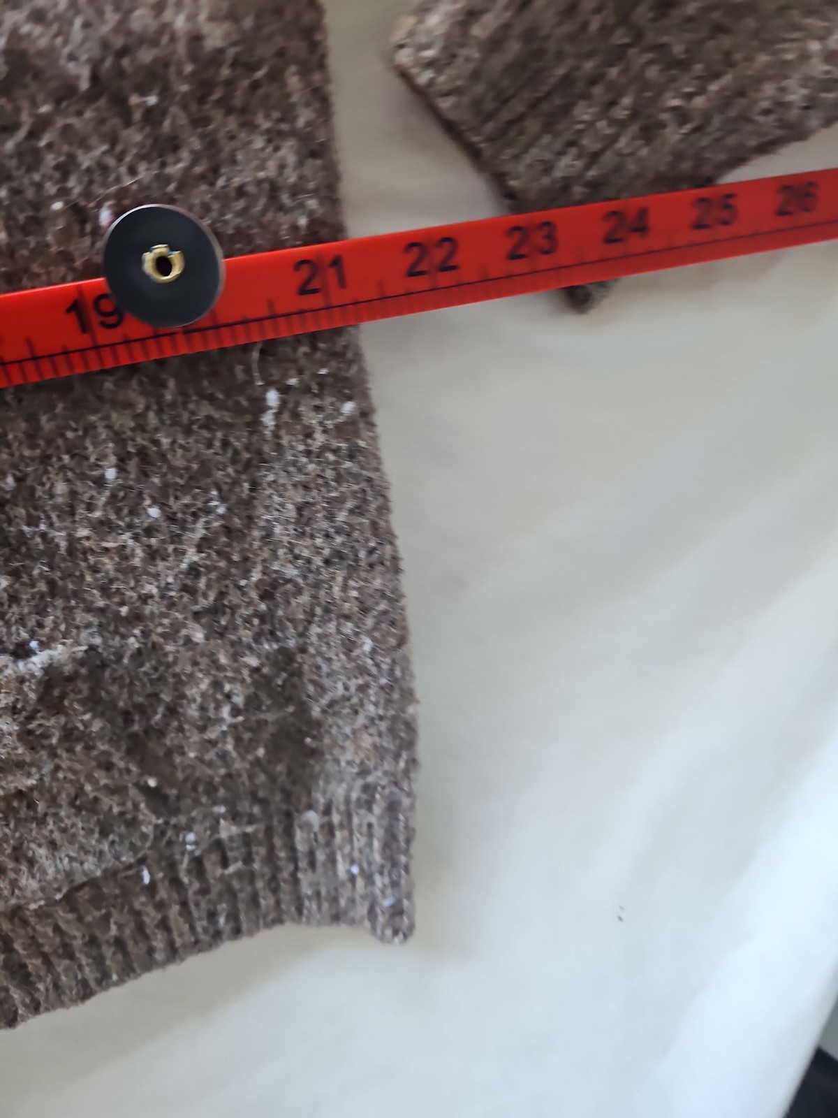 Next Men's Knitted Borg-Lined Hoodie in Mottled Brown 294 - Image 11