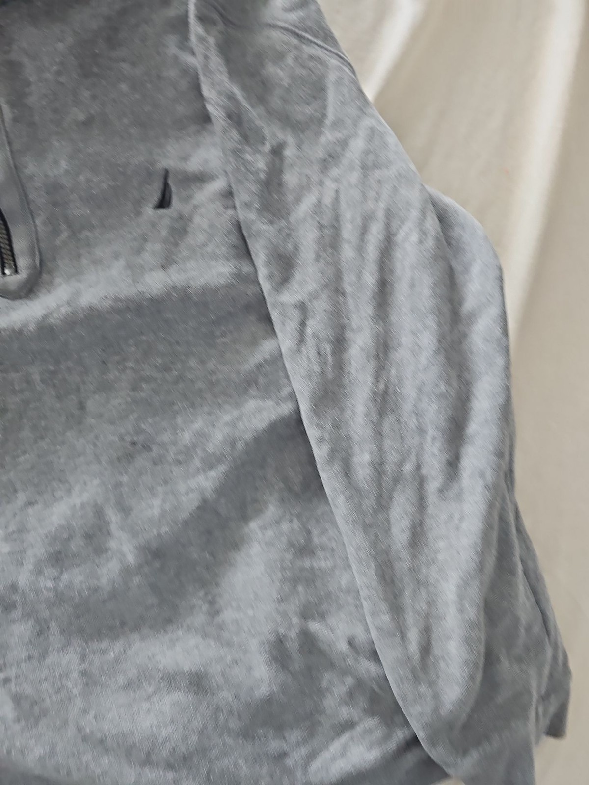 Nautica Men's Heather Grey Quarter-Zip Fleece Pullover 25 - Image 8