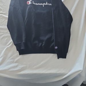Champion Script Logo Sweatshirt Black 2XL Crewneck 243