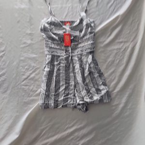 River Island Resort Striped Sequin Playsuit NWT  233