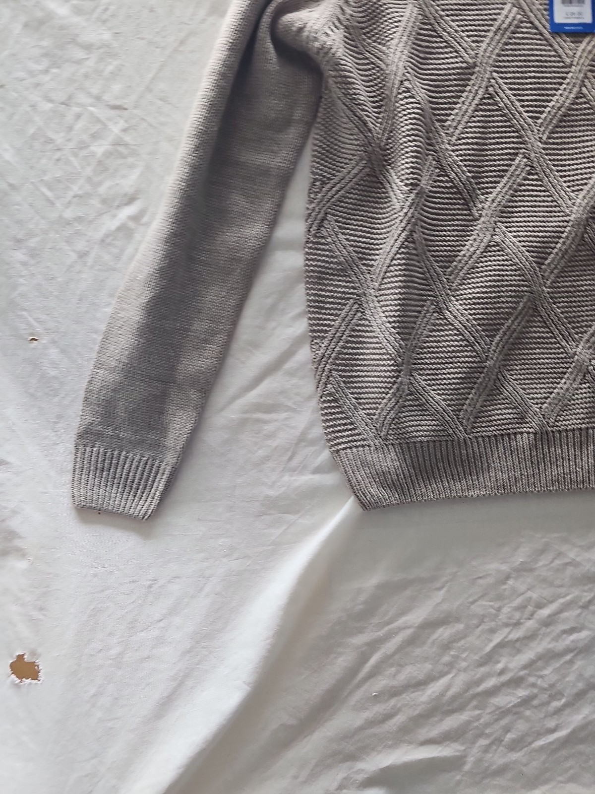 James Pringle Weavers Men's Beige Diamond Knit Jumper - Small New withTags 235 - Image 8