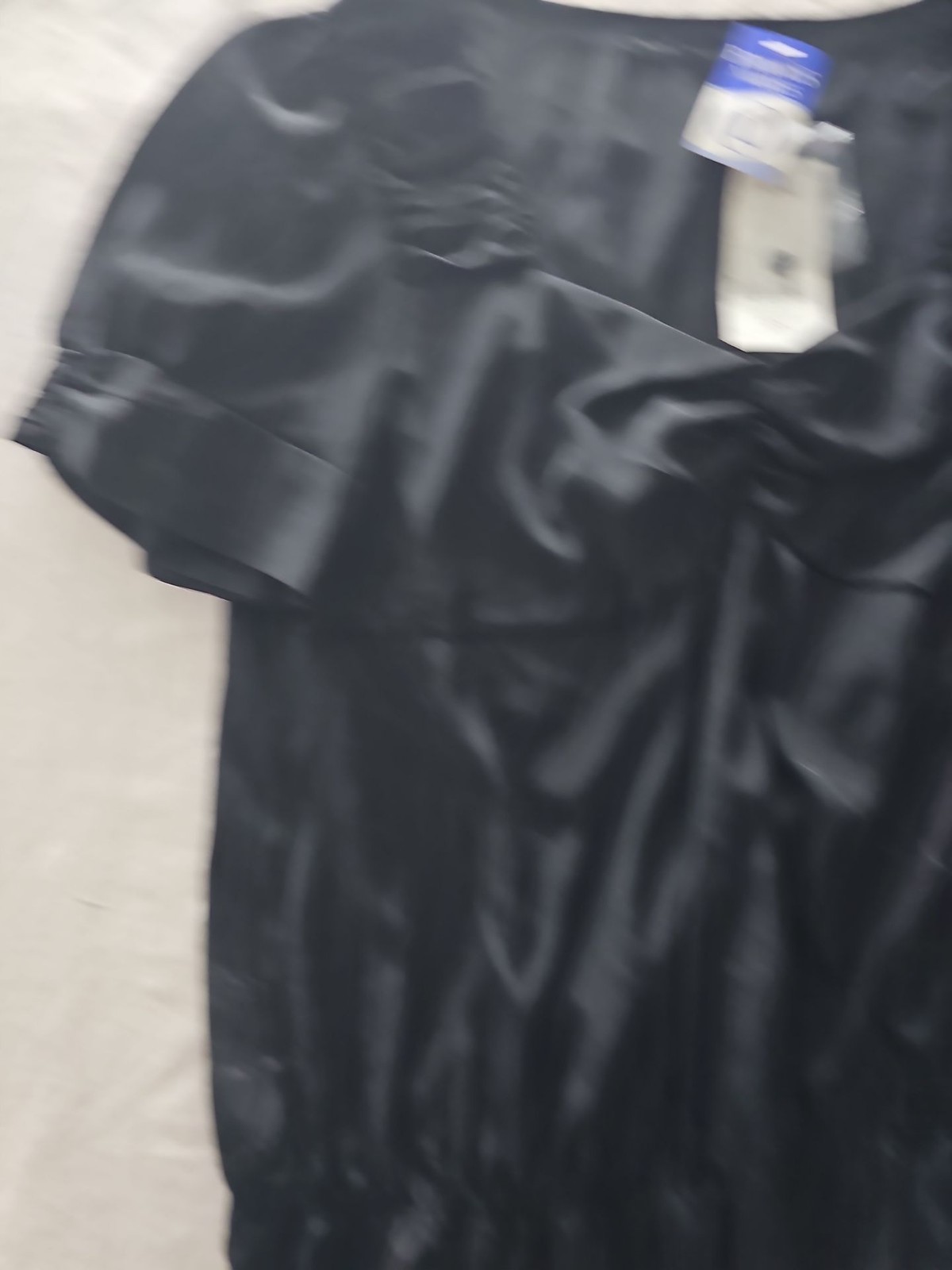 Next Black Satin Ruched Short Sleeve Blouse New With Tags 231 - Image 8