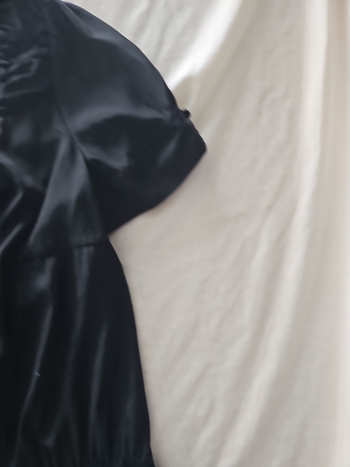 Next Black Satin Ruched Short Sleeve Blouse New With Tags 231 - Image 9