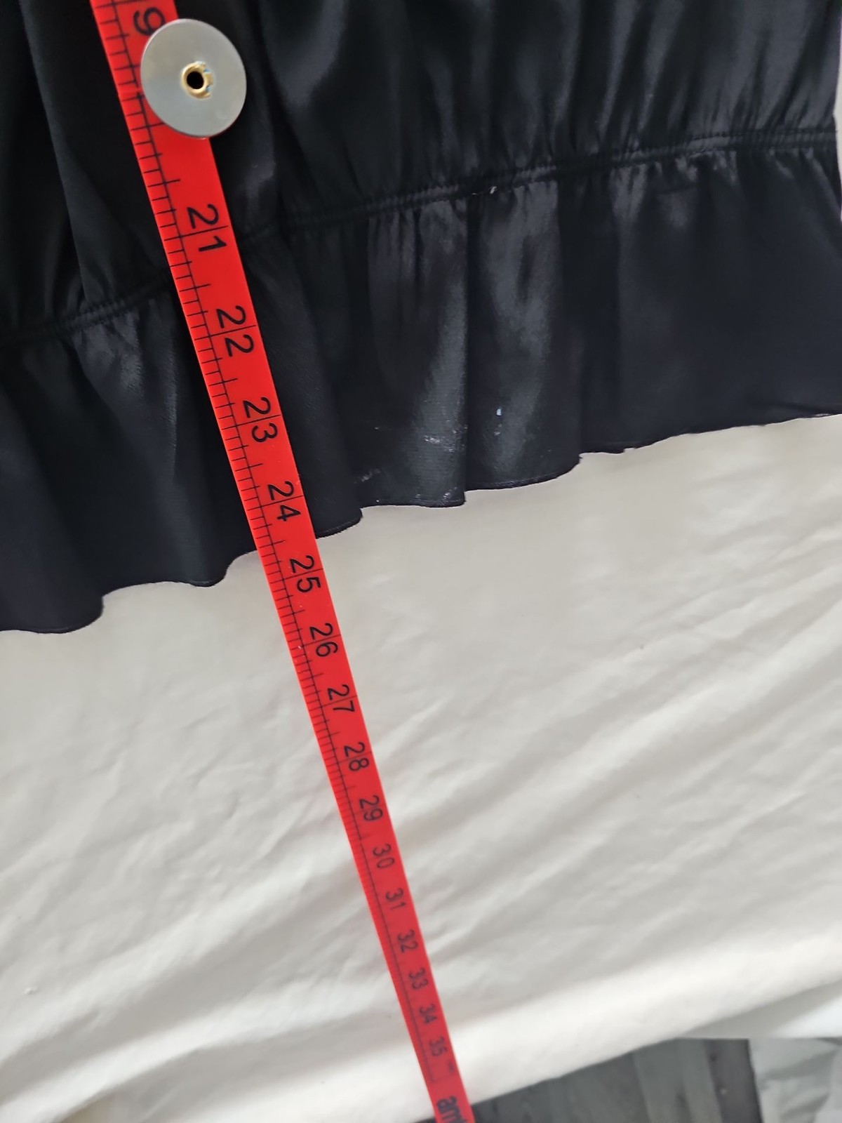Next Black Satin Ruched Short Sleeve Blouse New With Tags 231 - Image 10
