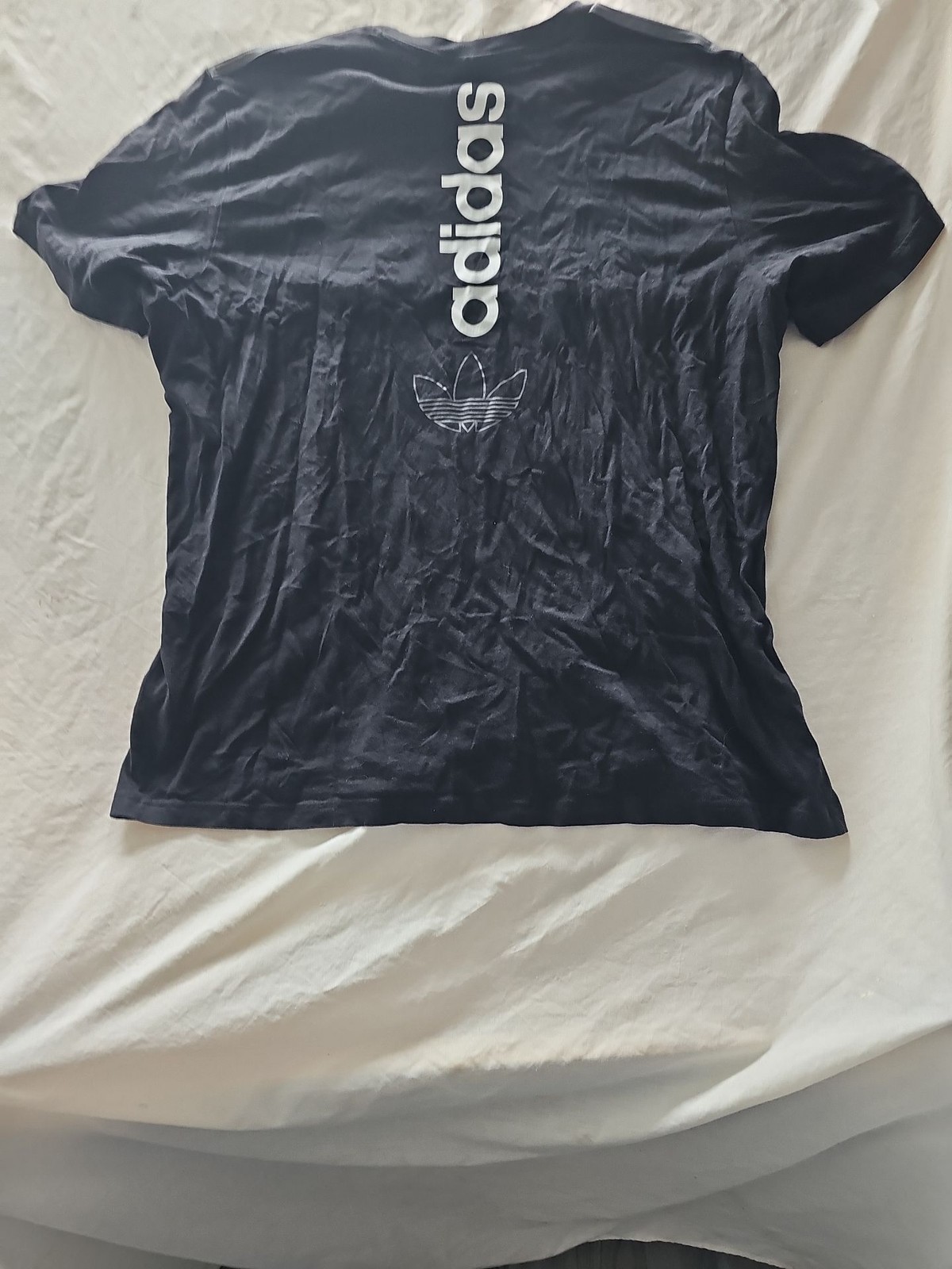 Adidas Originals Mens Trefoil Piped T-Shirt Black Size L 223 - Image 11
