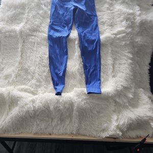 South Beach Ribbed Activewear Leggings in Cobalt Blue