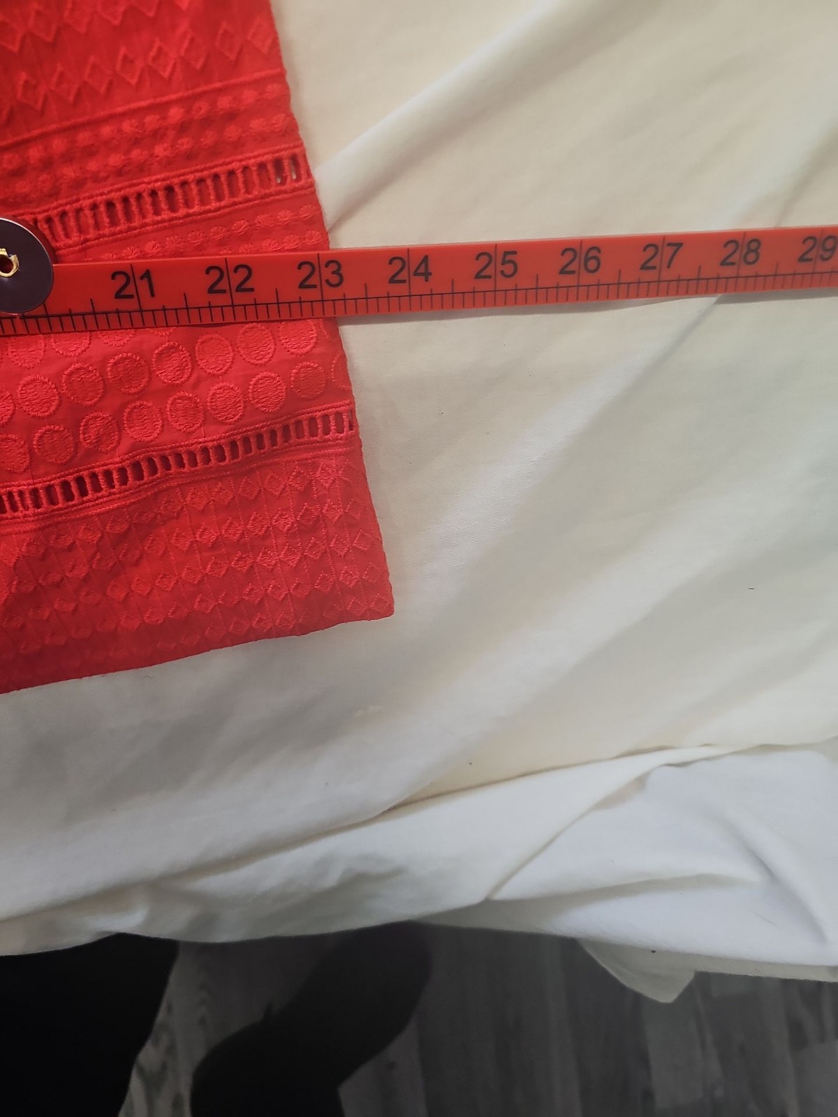 Precis Petite Coral Red Embroidered Shift Dress - NWT UK 18 - Image 11
