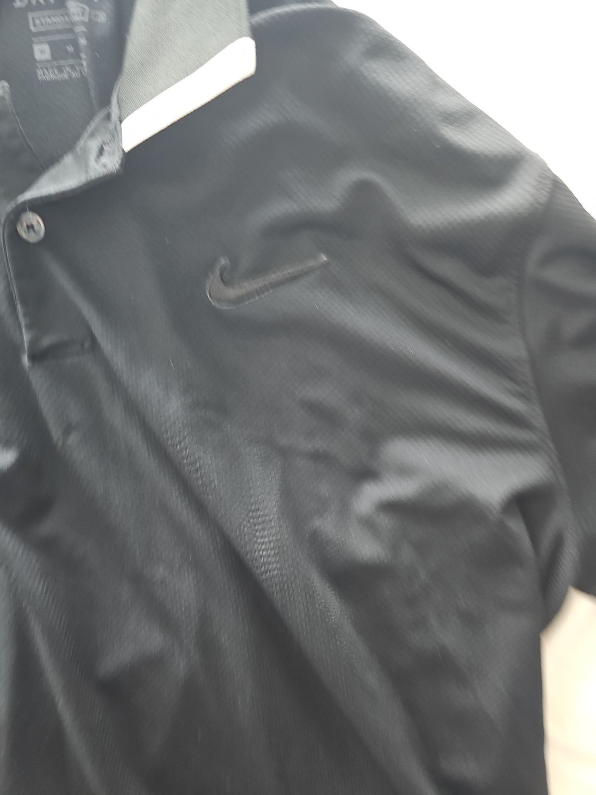 Nike Dri-FIT Standard Fit Black Polo Shirt - Men's Size M - Image 10