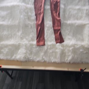 Primark Workout Seamless Ribbed Leggings in Rust Brown