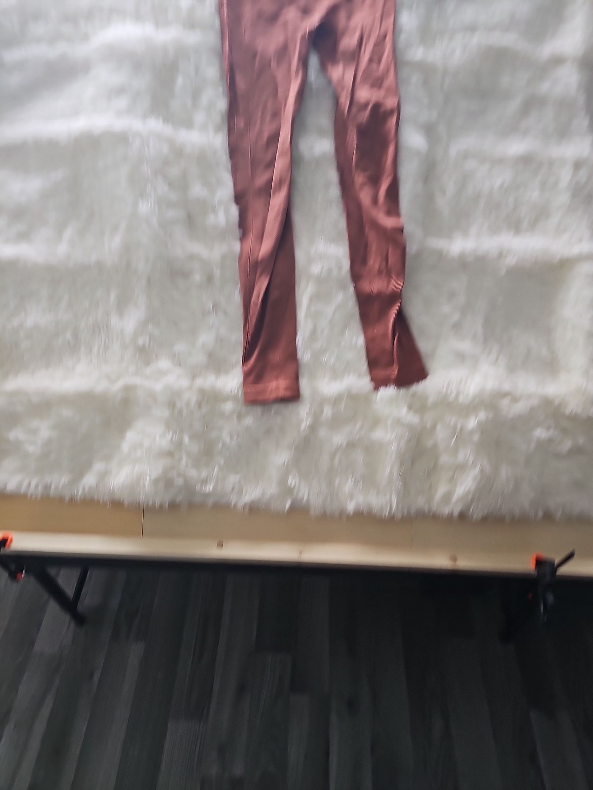 Primark Workout Seamless Ribbed Leggings in Rust Brown