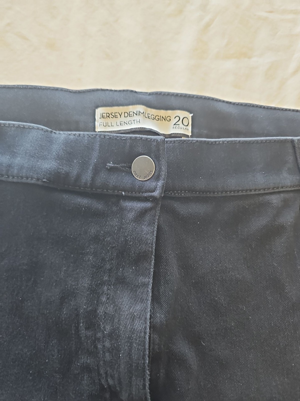 Next Jersey Denim Jeggings Black Size 20 Regular 429