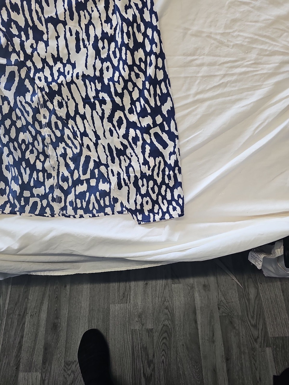 QUIZ Navy and Cream Animal Print Square Neck Wrap Midi Dress - NWT - Image 10