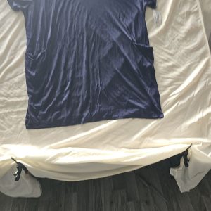 Ponte a Roma Fashion Navy Blue Oversized T-Shirt Dress