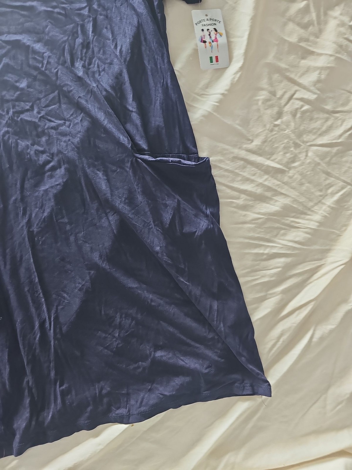 Ponte a Roma Fashion Navy Blue Oversized T-Shirt Dress - Image 10