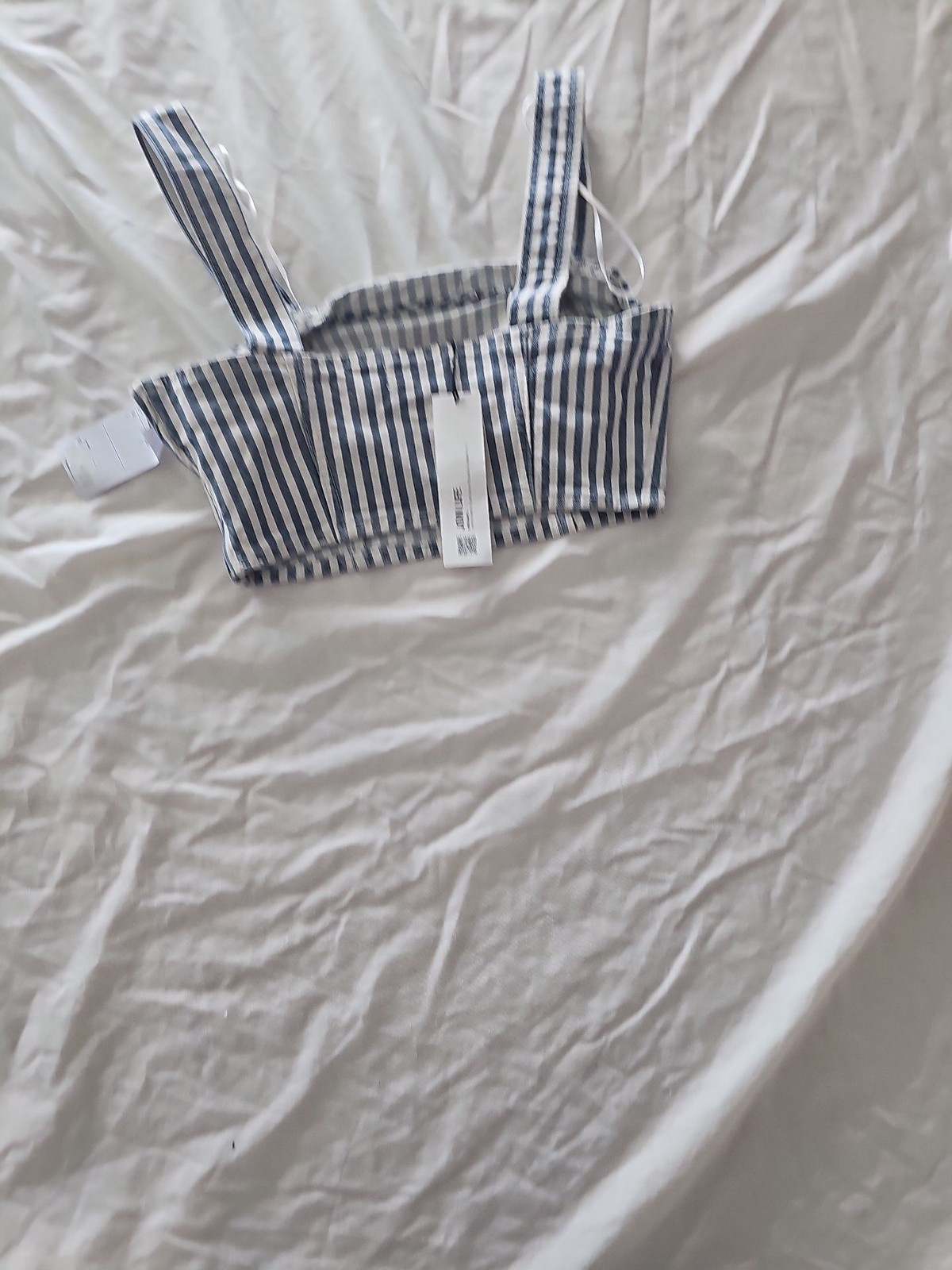 New with Tags Urban Outfitters BDG Striped Denim Bralette Top