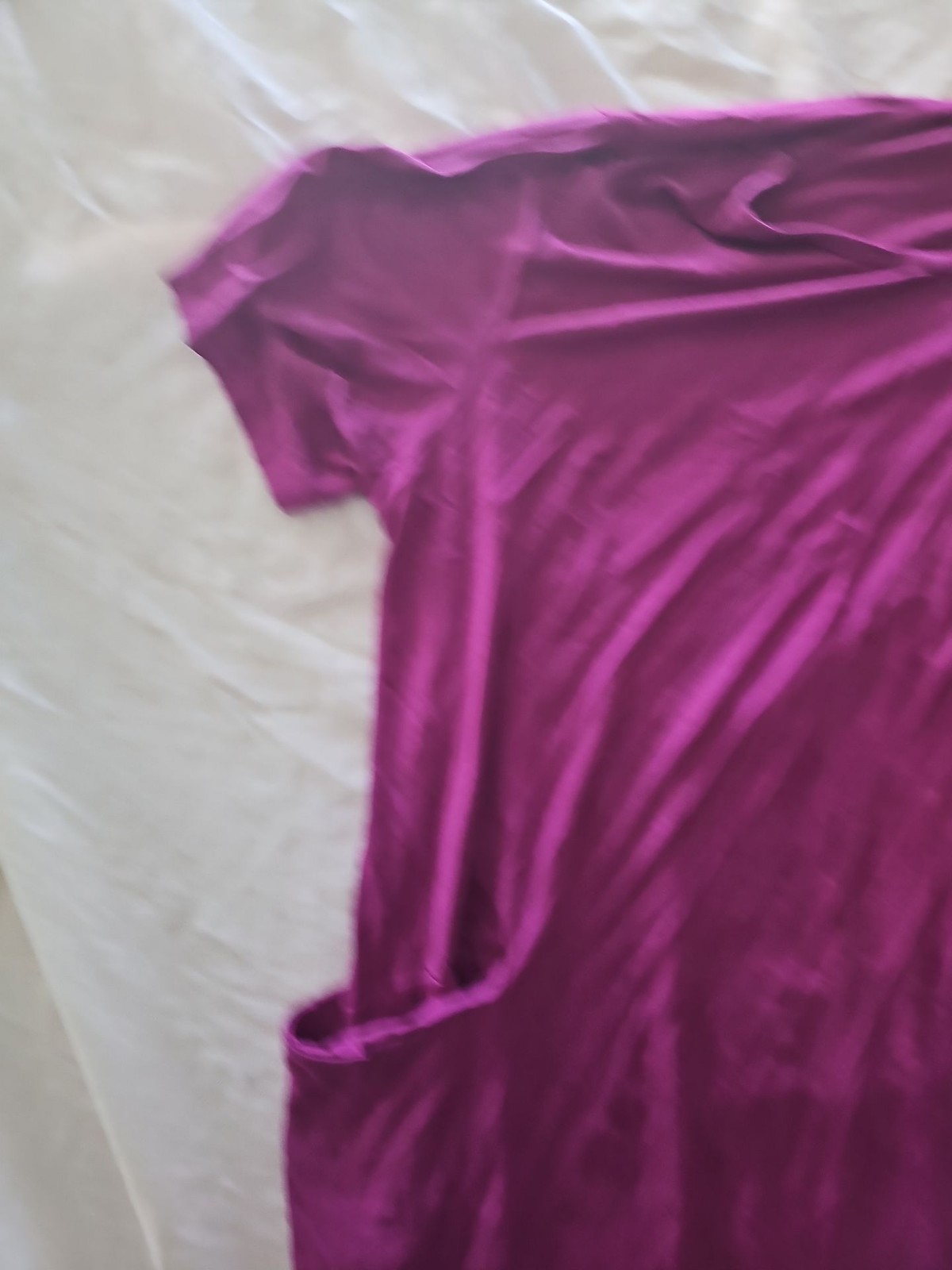 New Porte A Porte Magenta Oversized Pocket T-Shirt Dress - Image 8