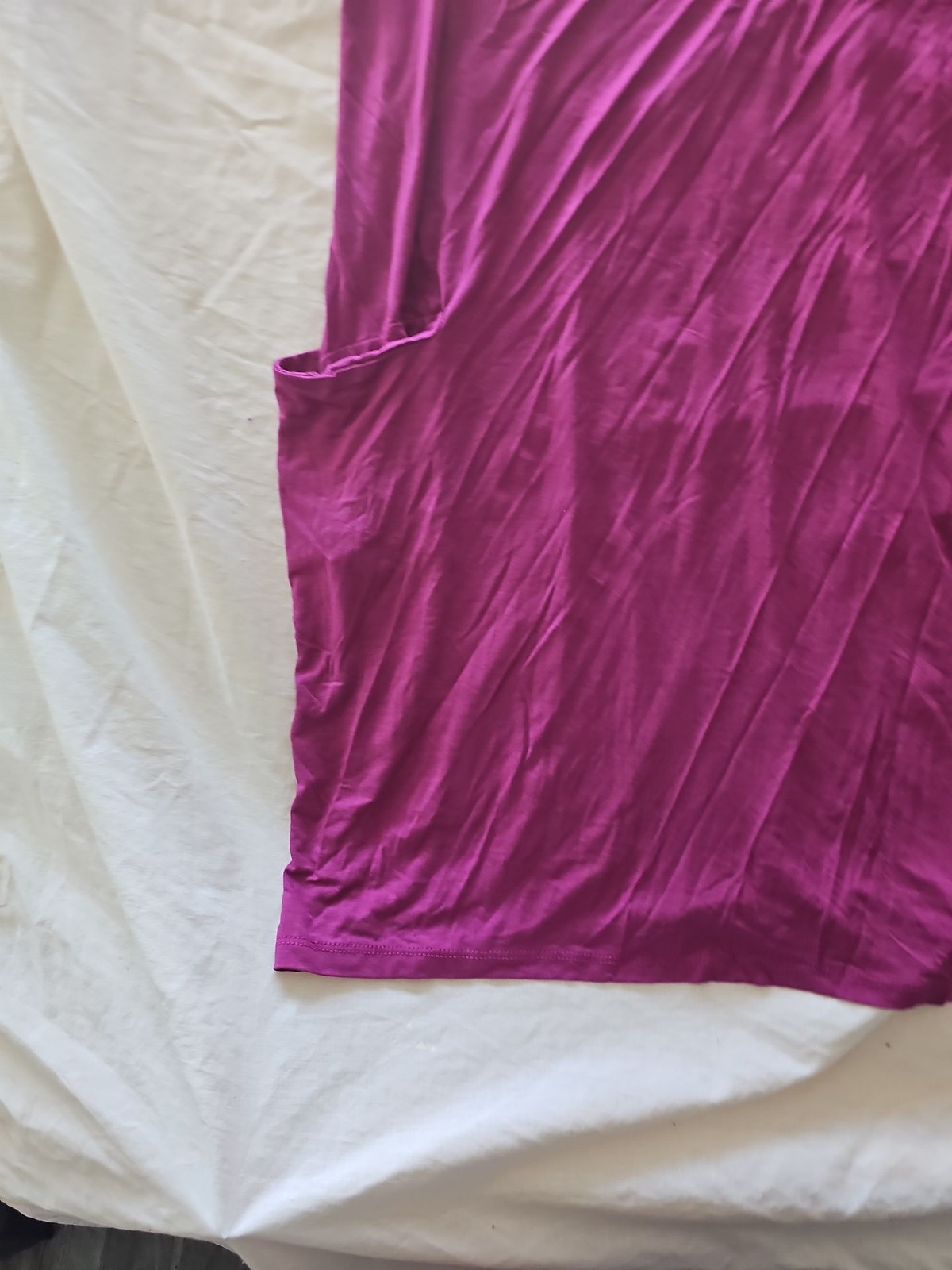New Porte A Porte Magenta Oversized Pocket T-Shirt Dress - Image 9