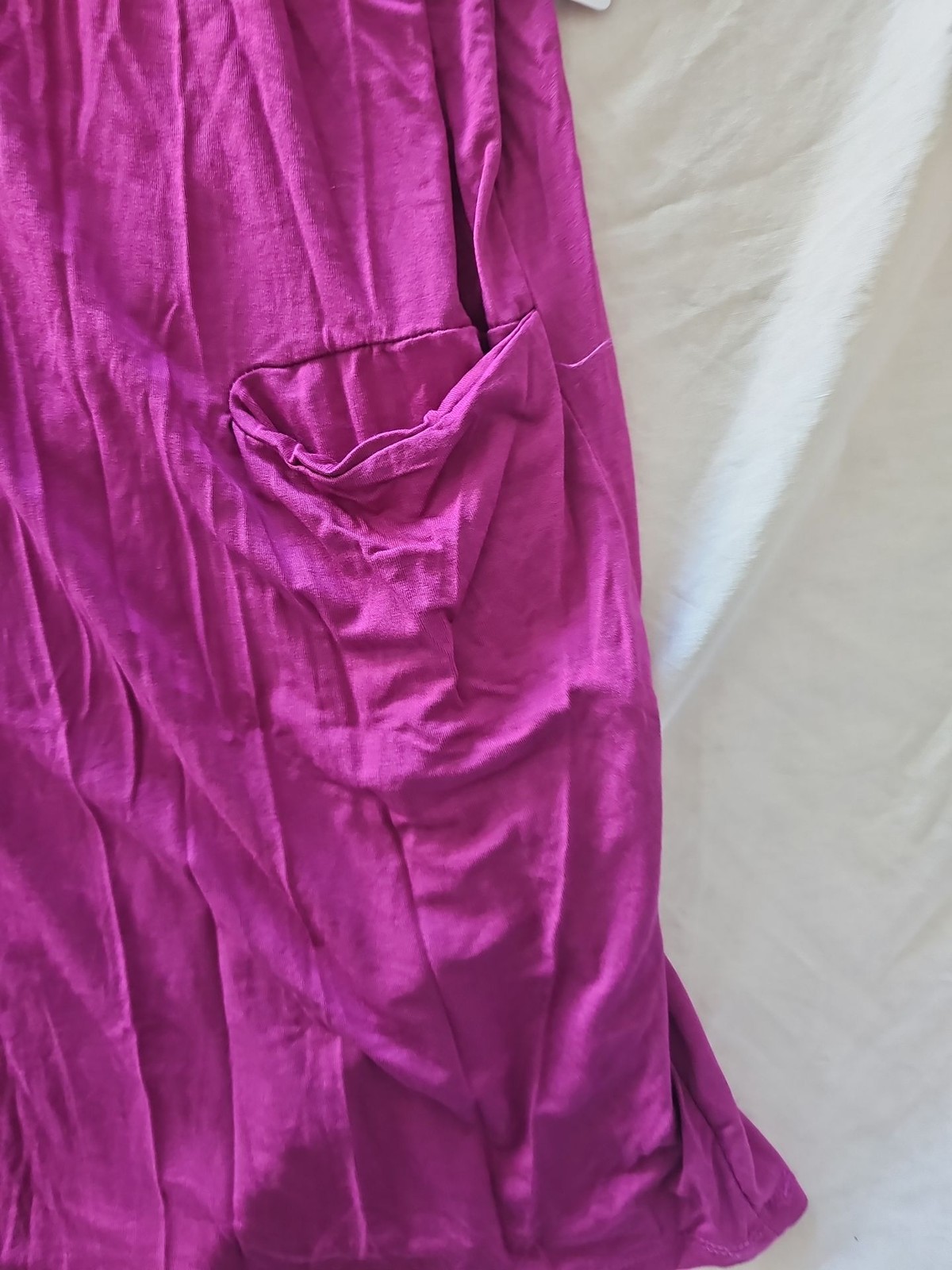 New Porte A Porte Magenta Oversized Pocket T-Shirt Dress - Image 11