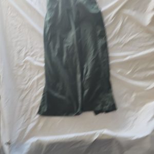 Next Forest Green Linen Blend Wide Leg Trousers