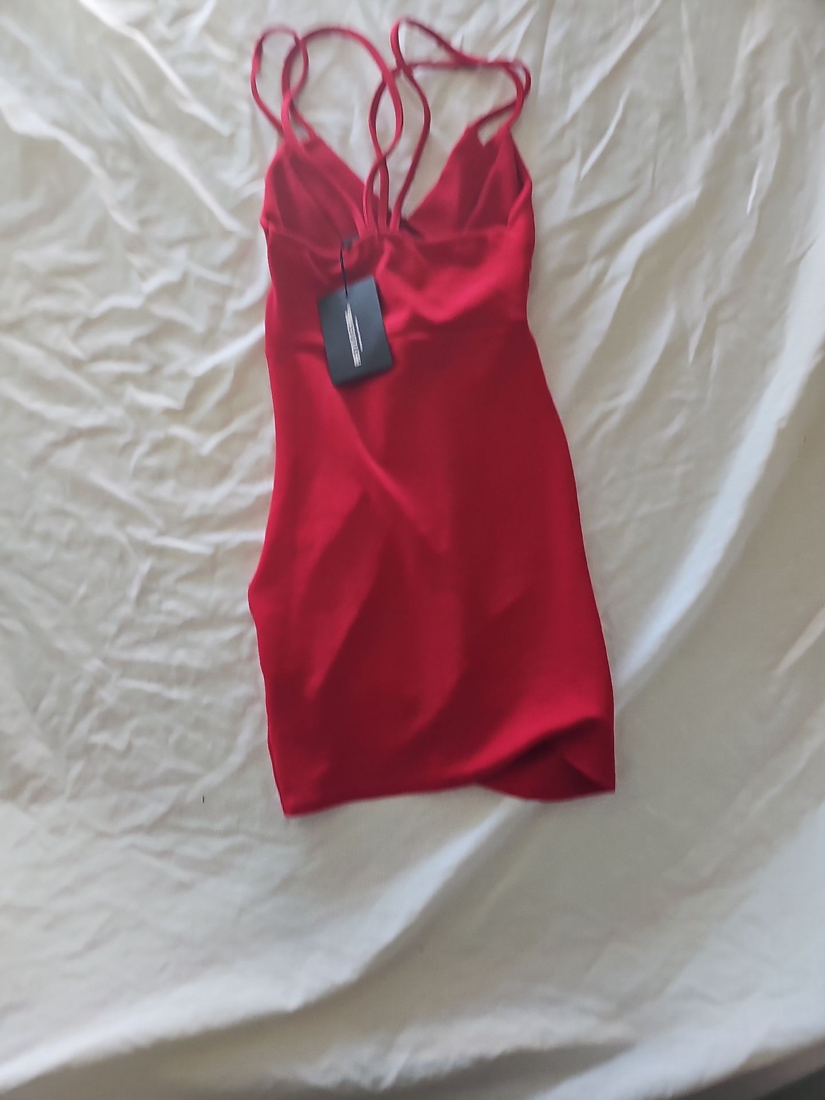 PrettyLittleThing Red Strappy Bodycon Mini Dress