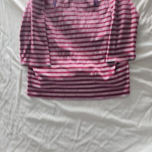 Bonmarché Red & White Striped Embroidered Top