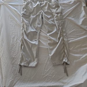 M&S Vintage Style Beige Cargo Trousers with Drawstring Hem