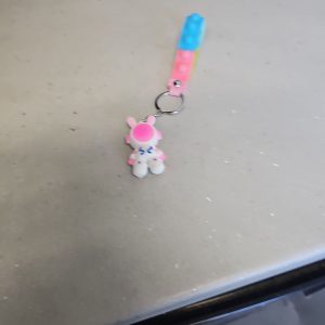 Kawaii Rabbit Astronaut Pop-It Fidget Keychain