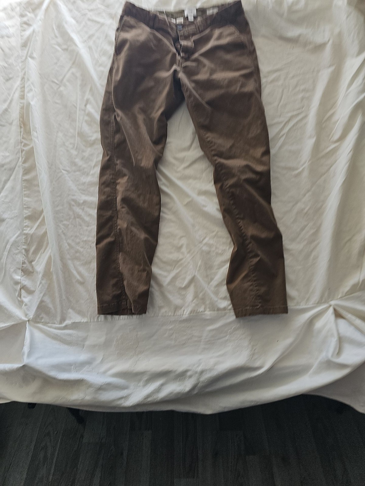 H&M Men's Brown Skinny Fit Stretch Chinos UK 31