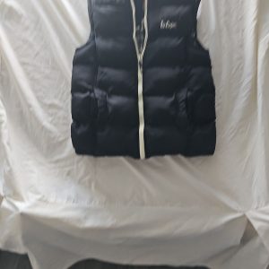 Lee Cooper Padded Hooded Gilet in Navy Blue