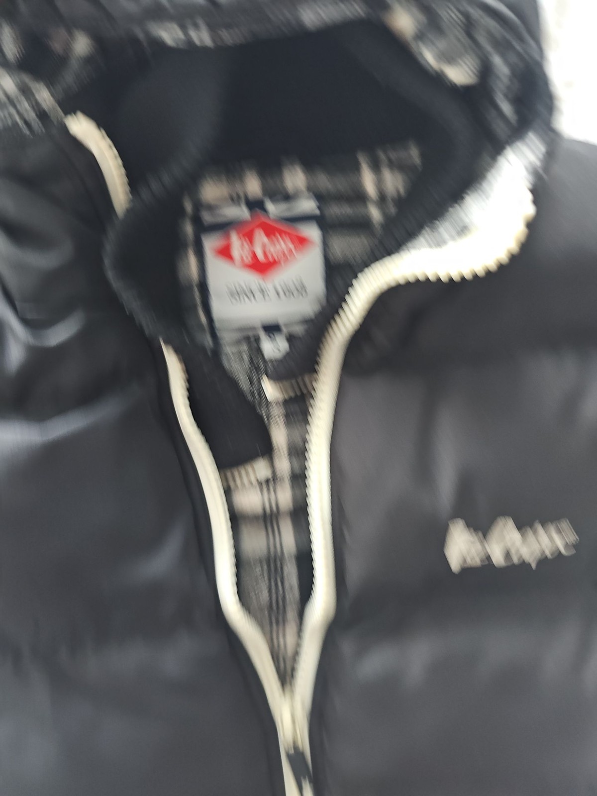 Lee Cooper Padded Hooded Gilet in Navy Blue - Image 8