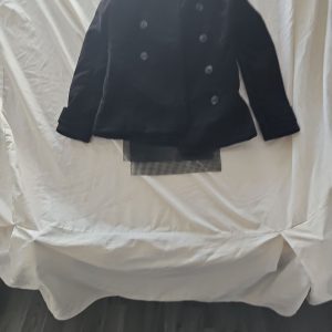 H&M Classic Double-Breasted Black Pea Coat