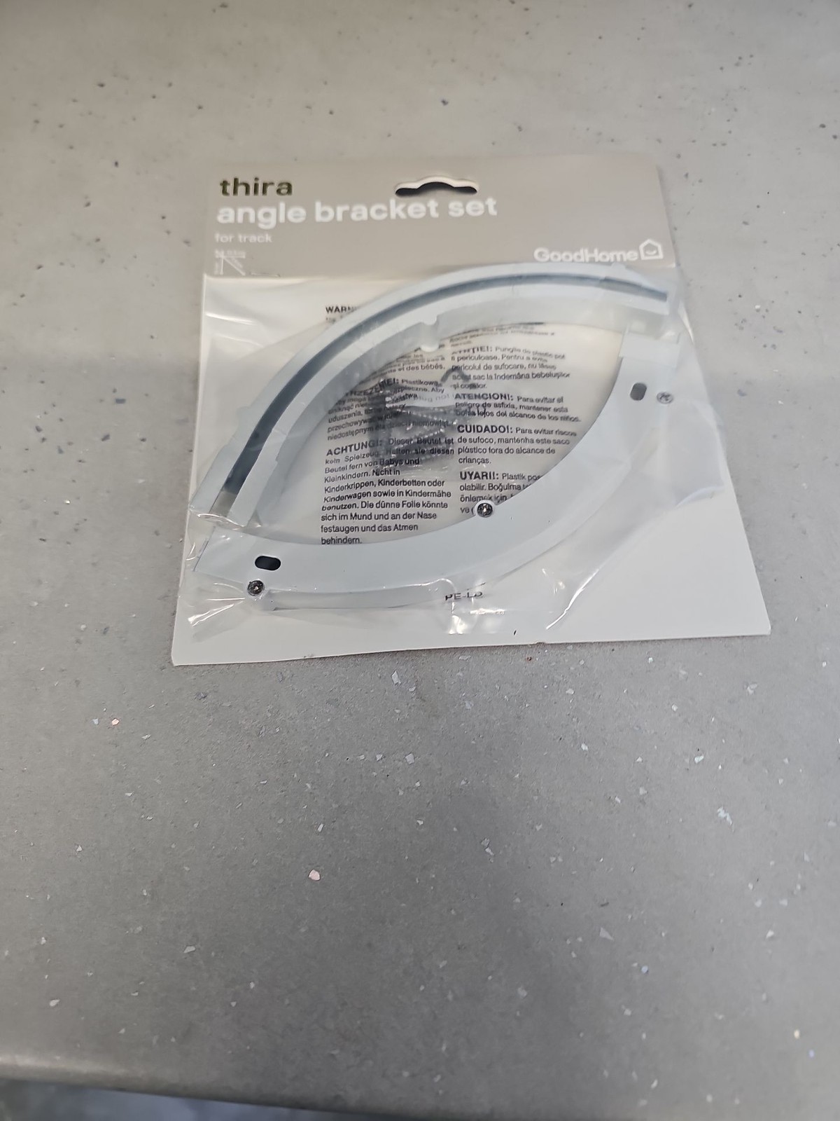 GoodHome Thira White Angle Bracket Set for Track