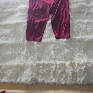 Women's Burgundy Athletic Capri Leggings