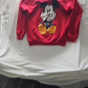 Vintage Mickey & Co. Red Mickey Mouse Sweatshirt - Made in USA - Size Large