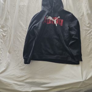 PUMA Black Embroidered Big Logo Hoodie