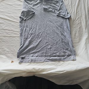 Classic Polo Ralph Lauren Grey Mesh Cotton Polo Shirt - Size L A437