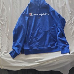 Champion Authentic Athleticwear Cobalt Blue Script Hoodie - Men's 2XL