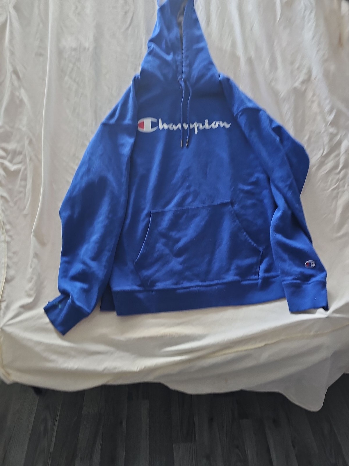 Champion Authentic Athleticwear Cobalt Blue Script Hoodie - Men's 2XL