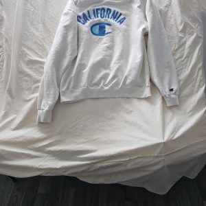 Vintage Champion California Spellout Sweatshirt White Large