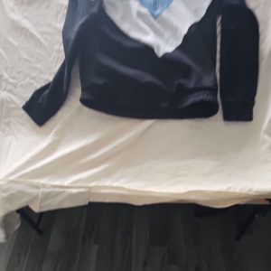 Fila Vintage Style Quarter-Zip Colorblock Sweatshirt - Blue/White/Black