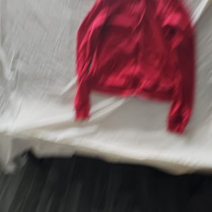 Vintage Tommy Hilfiger Jeans Red Full-Zip Hoodie - Size M