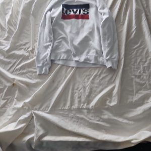 Levi's Classic Sport Logo White Crewneck Sweatshirt Small