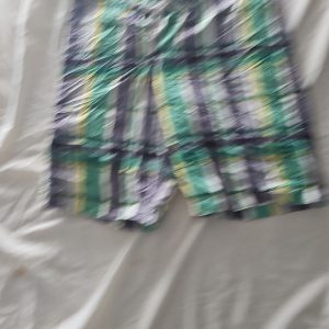 Old Navy Plaid Swim Trunks with Mesh Lining