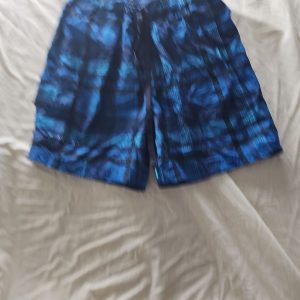George Men's Blue Plaid Swim Shorts with Drawstring