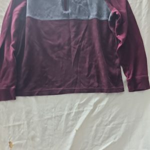 Calvin Klein Performance Men's Burgundy & Grey Half-Zip Pullover
