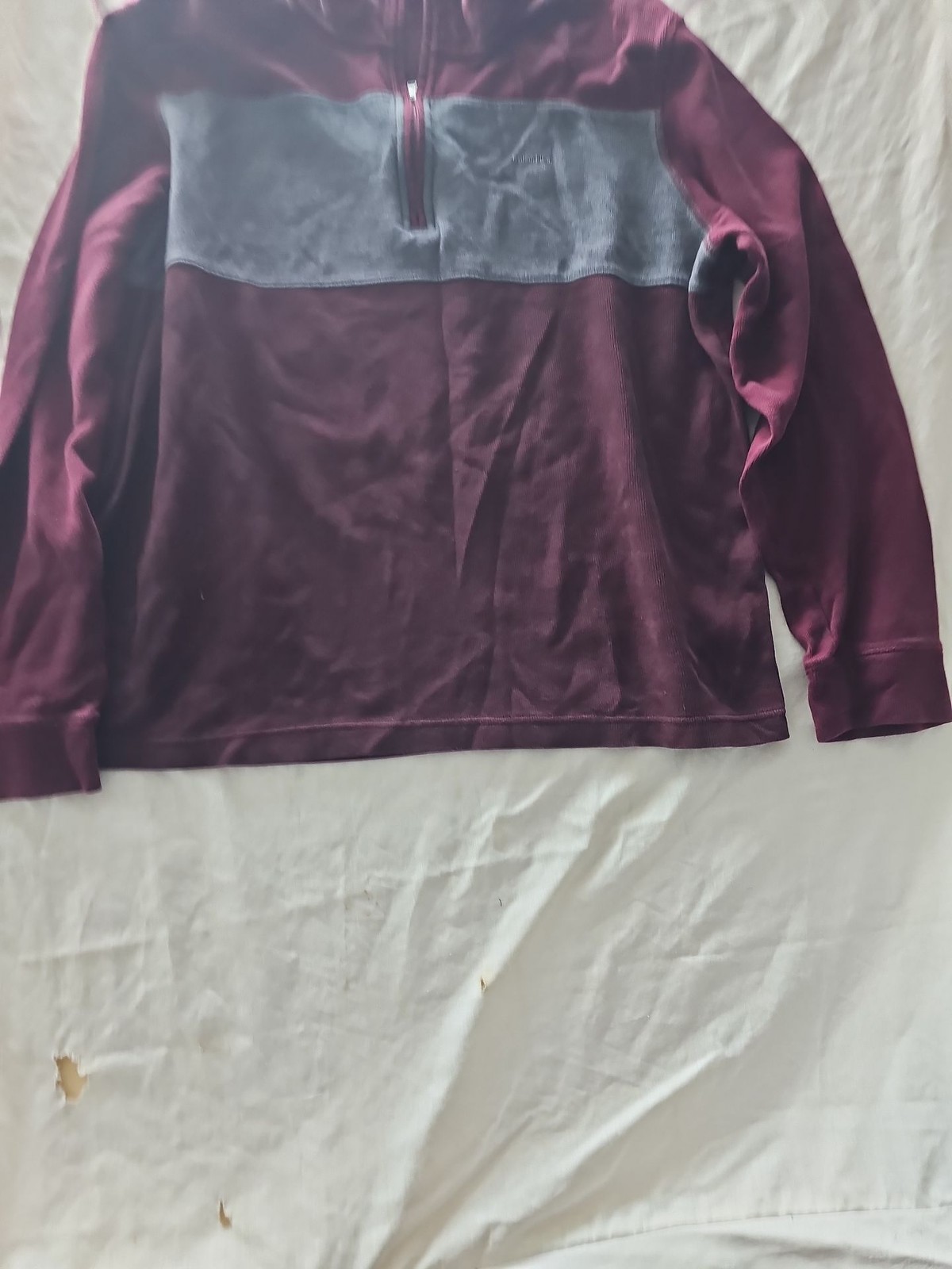 Calvin Klein Performance Men's Burgundy & Grey Half-Zip Pullover