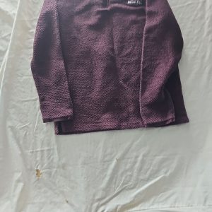 Weird Fish Men's Quarter Zip Macaroni Sweatshirt Burgundy