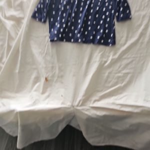 M&S Collection Navy Polka Dot 3/4 Sleeve Top - Size 18
