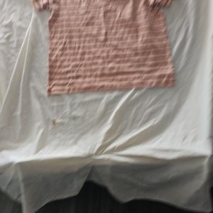 Crew Clothing Men's Striped Cotton T-Shirt in Coral and Navy